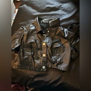 Medium SHEIN Cropped Leather Jacket